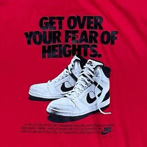 Nike Air “Get Over Your Fear Of Heights” Red T-Shirt- Youth XL